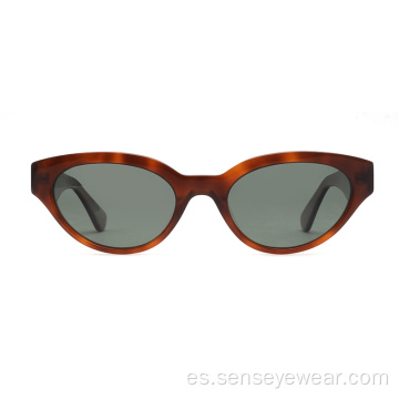 Mujeres UV400 Gafas de sol de acetato de ojo de gato Gafas de sol